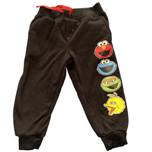 Boys Sesame Street Elmo Sweatpants Size 24M Black